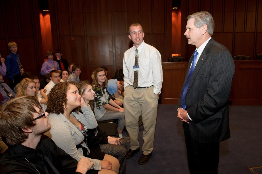 North Dakota Students-March 2012- Senator Hoeven meets with students from North Dakota visiting Washington, DC as part of the Close Up program. 